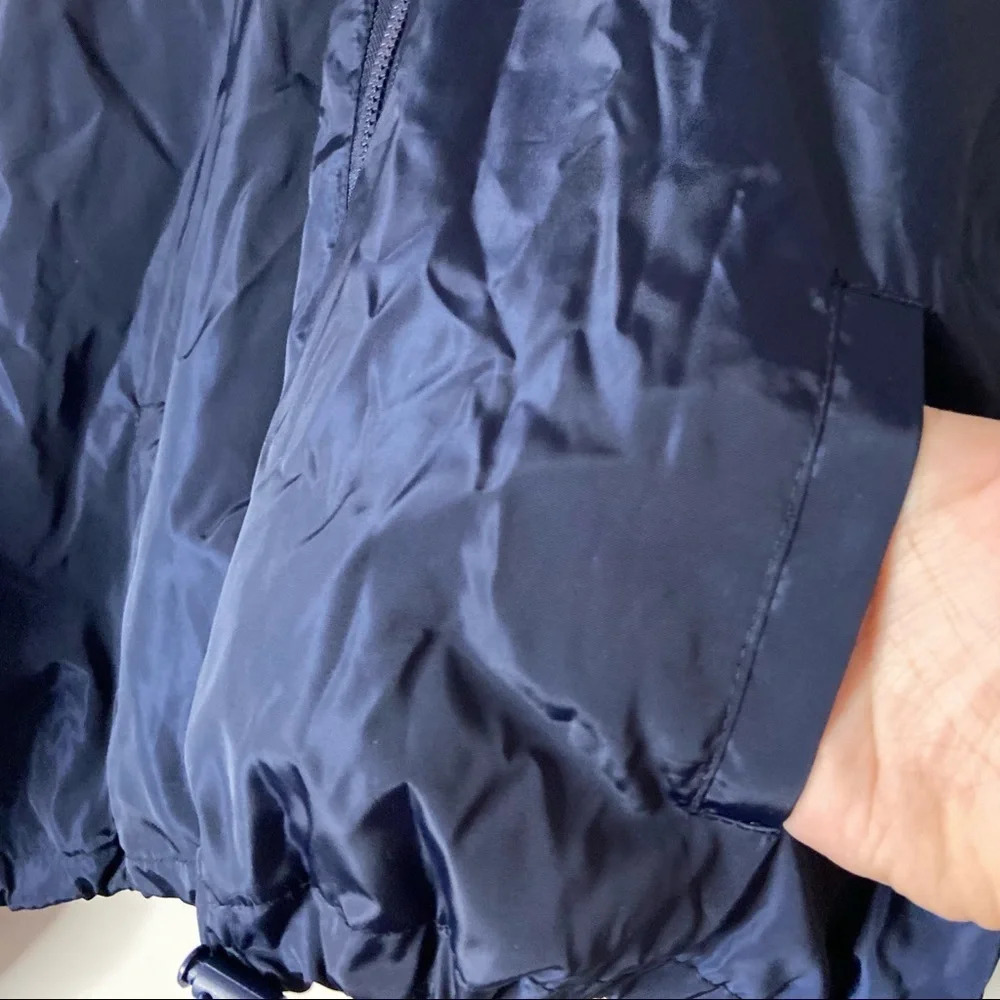 Charlotte Russe Track Jacket Retro Mesh Y2K Navy Medium Windbreaker Streetwear - Picture 10 of 15